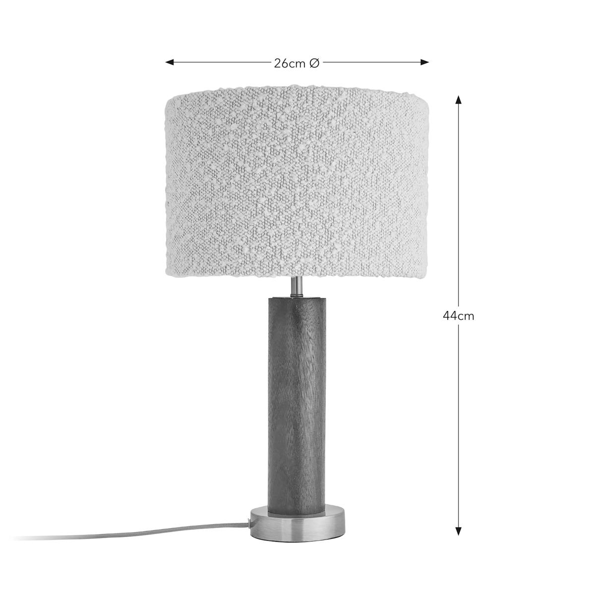 Hazelle Boucle Table Lamp Off-White – image 6
