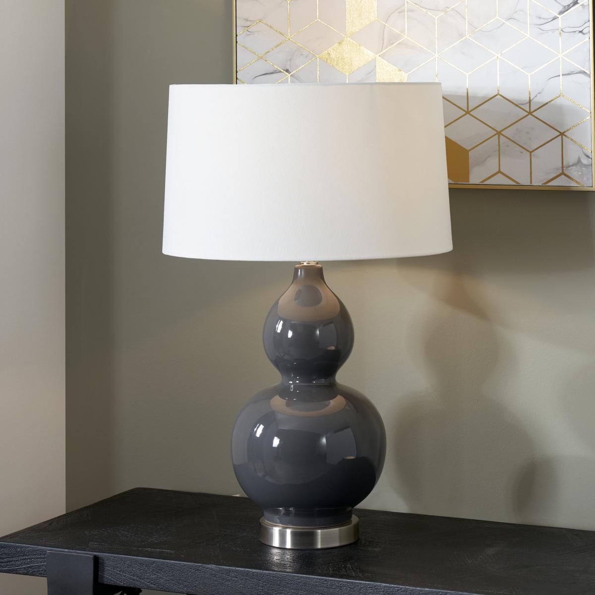 Gatsby Ceramic Table Lamp Grey – image 1