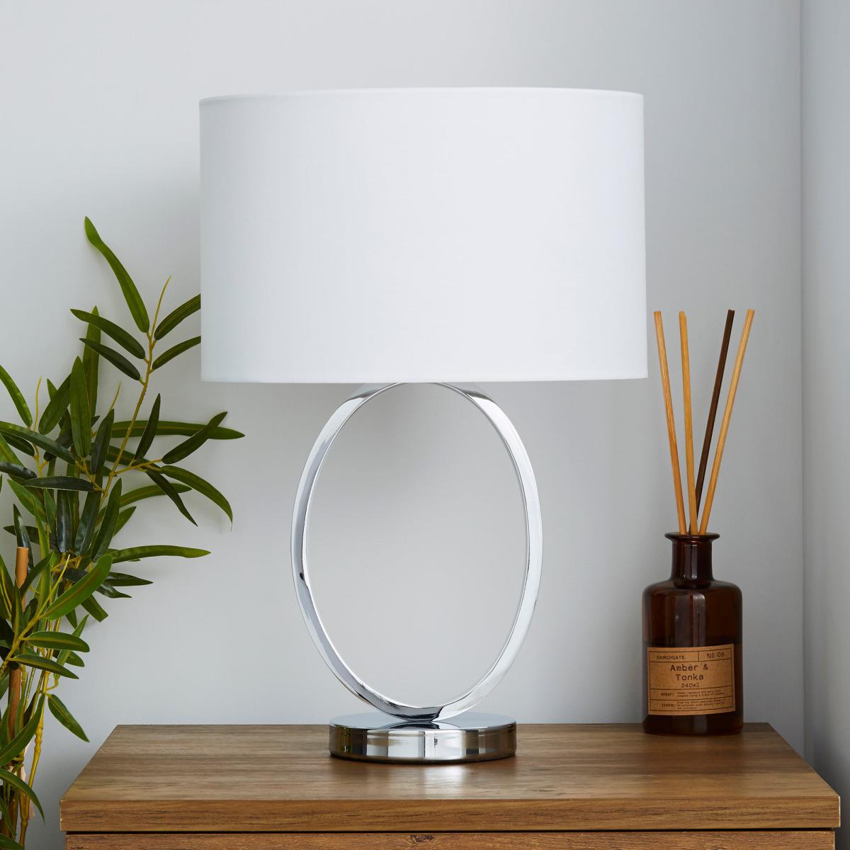 Talinn Dual Lit Integrated LED Chrome Table Lamp Chrome – image 2