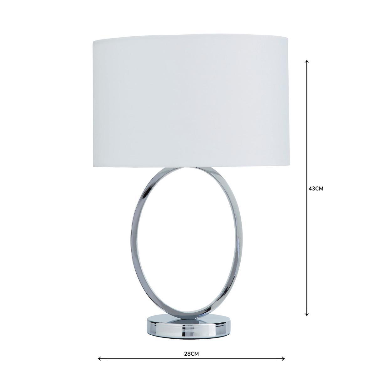Talinn Dual Lit Integrated LED Chrome Table Lamp Chrome – image 5