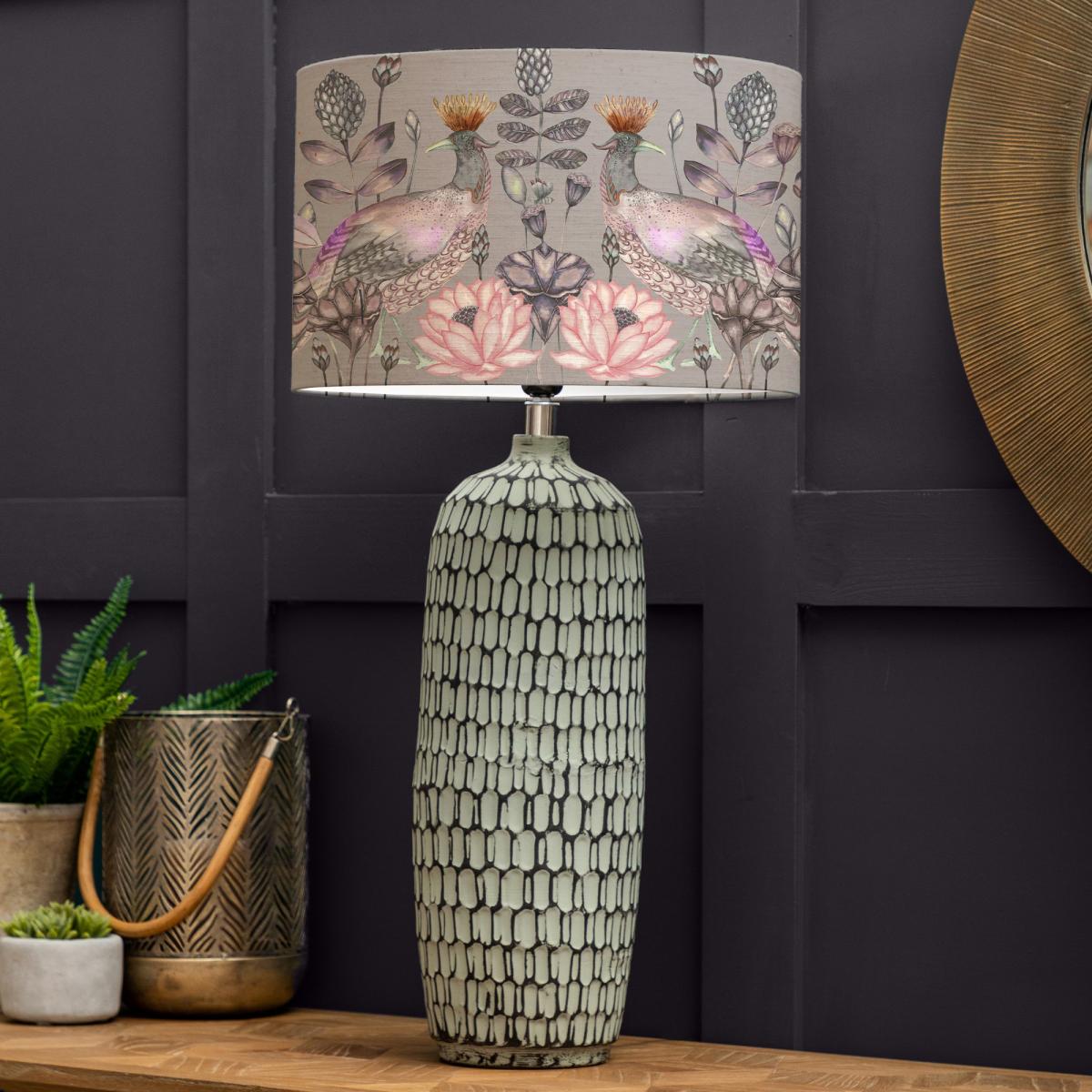 Stornoway Table Lamp with Ahura Shade Ahura Mauve Purple – image 1