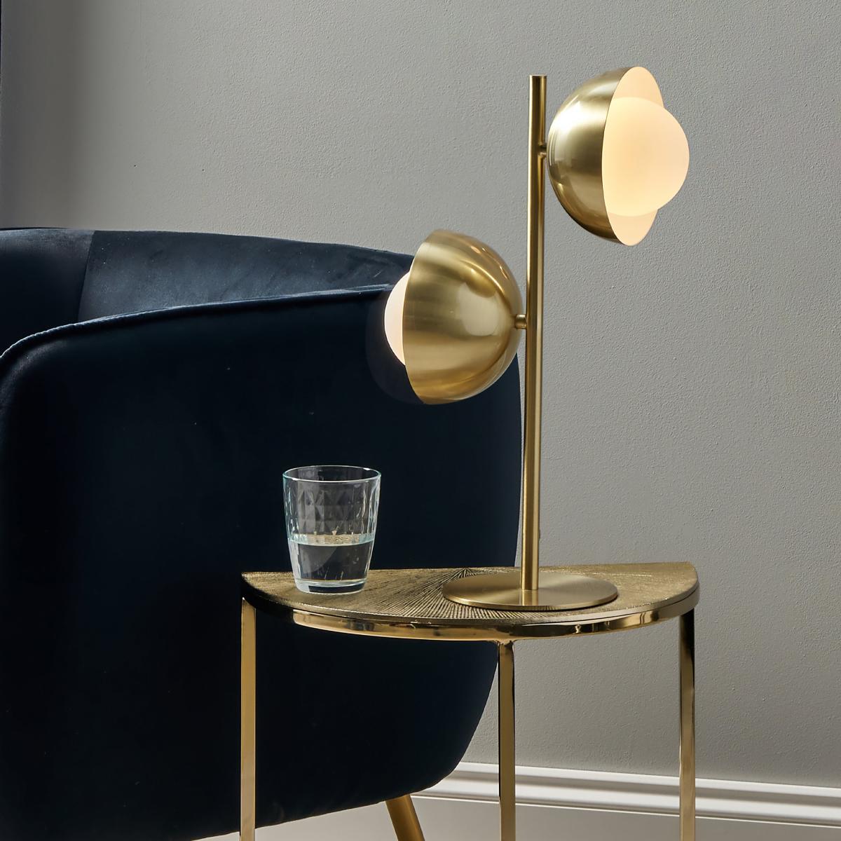 Estelle Brushed Brass Table Lamp Gold – image 1