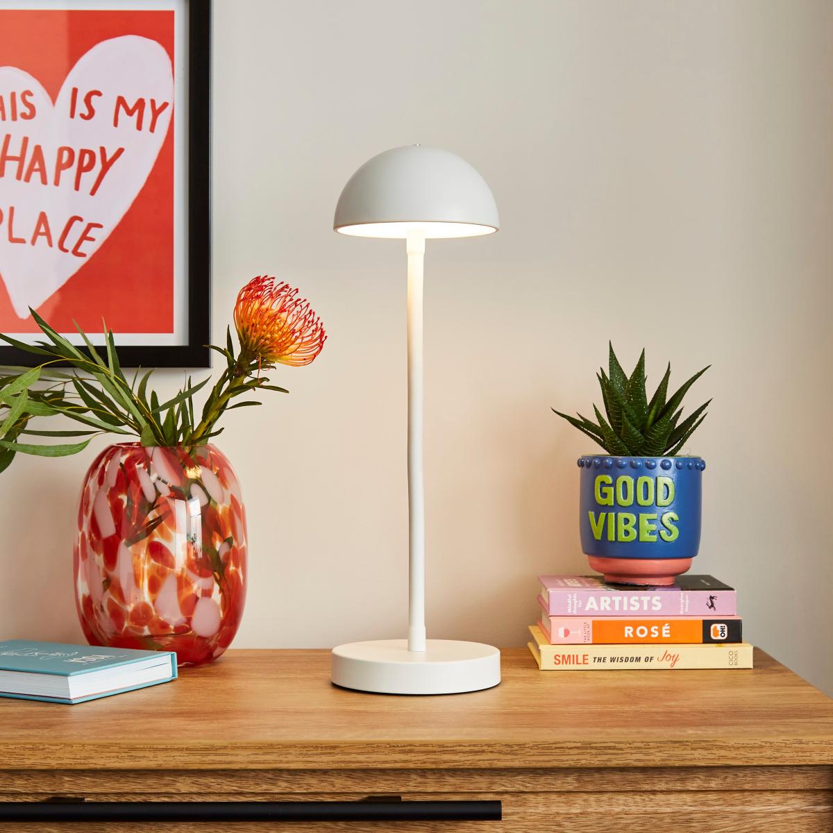 Kimi Adjustable Rechargeable Touch Dimmable Table Lamp White – image 2