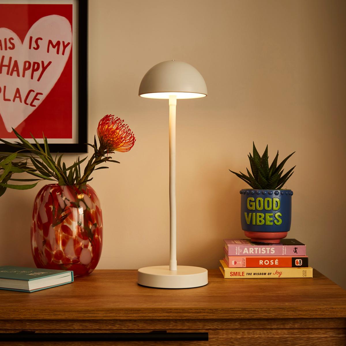 Kimi Adjustable Rechargeable Touch Dimmable Table Lamp White – image 3