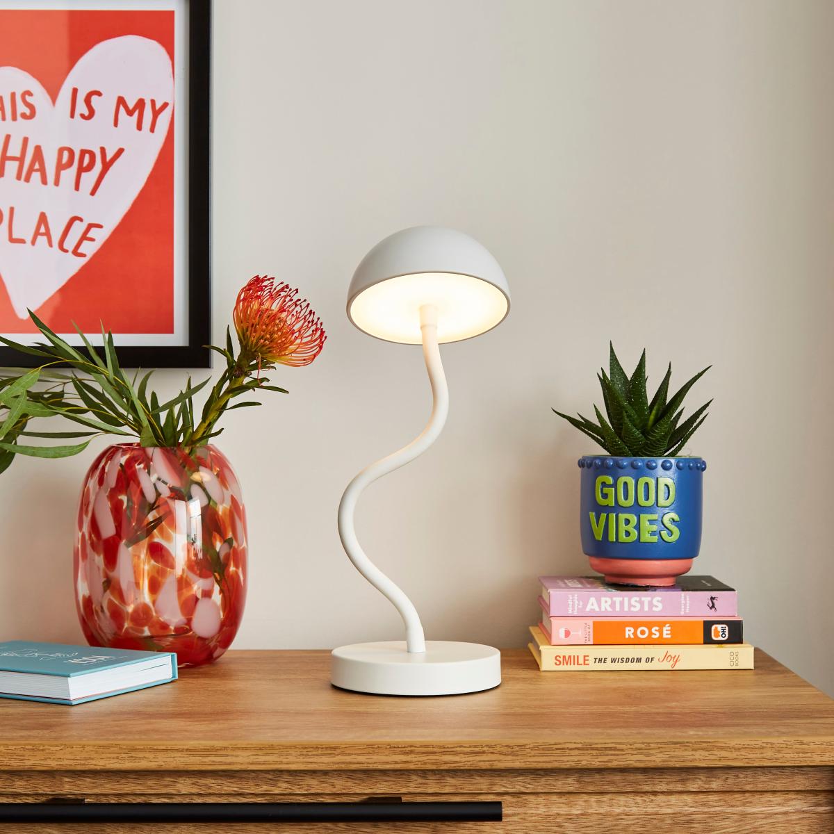 Kimi Adjustable Rechargeable Touch Dimmable Table Lamp White – image 4