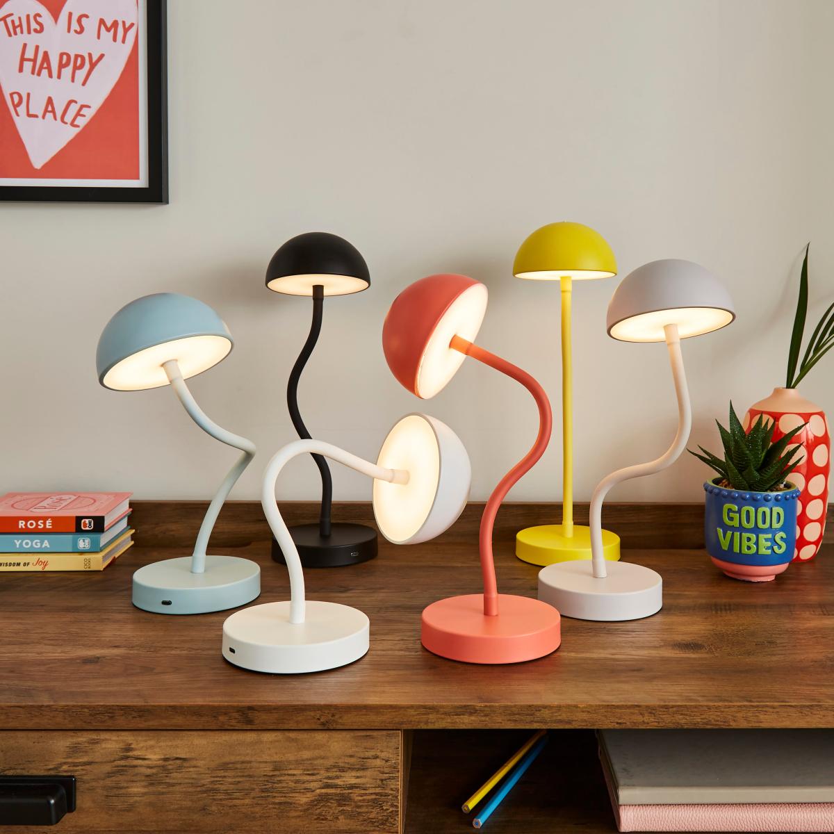 Kimi Adjustable Rechargeable Touch Dimmable Table Lamp White – image 7