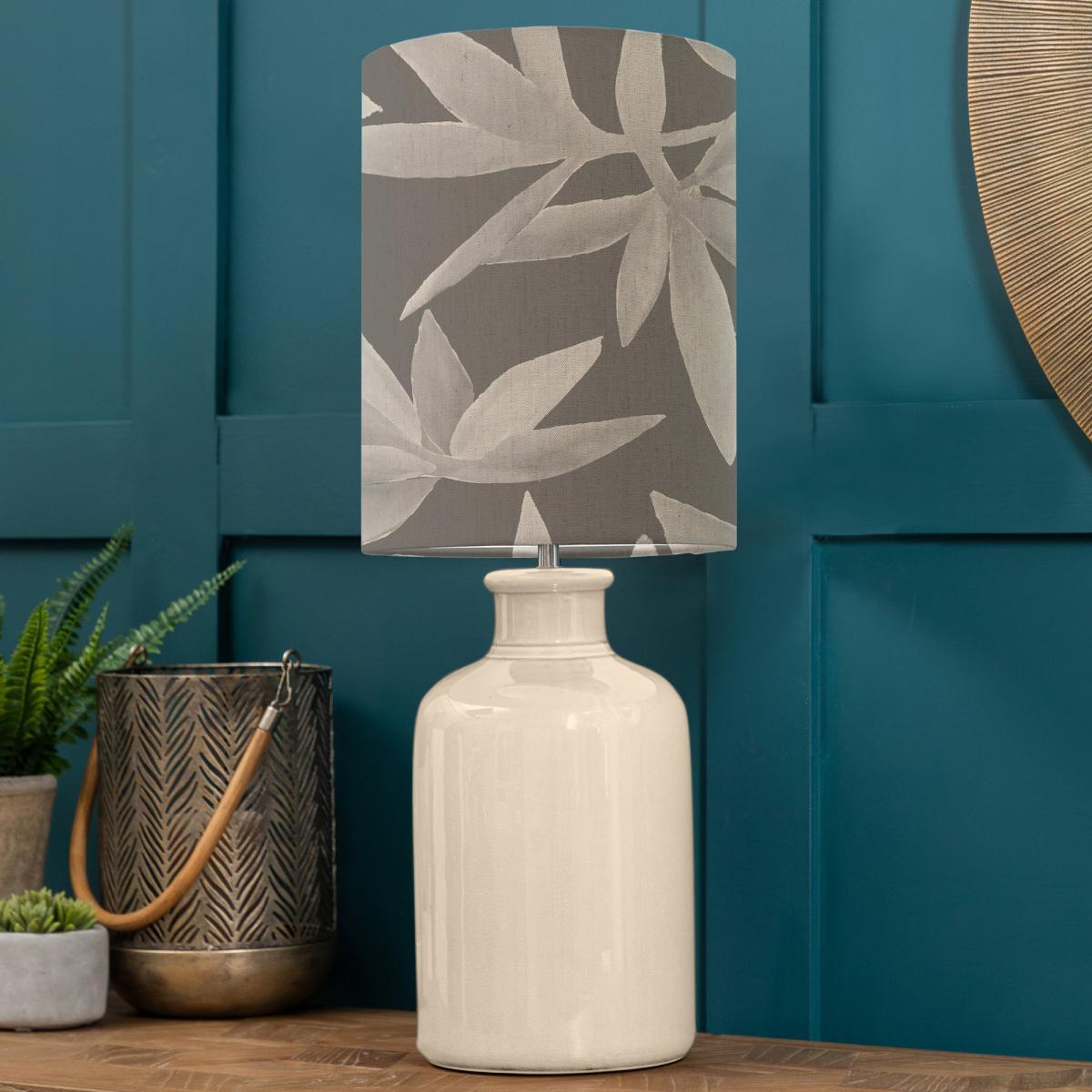 Elspeth Table Lamp with Silverwood Shade Silverwood Frost Grey – image 1