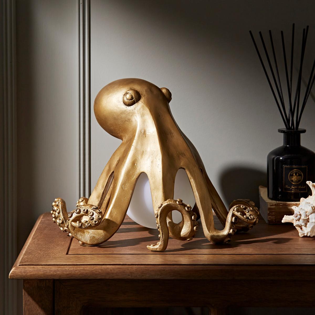 Octopus Table Lamp Brushed Gold – image 2