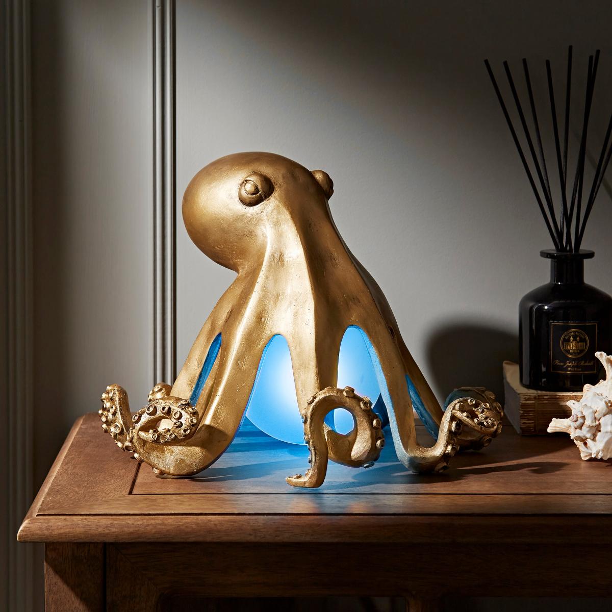 Octopus Table Lamp Brushed Gold – image 3