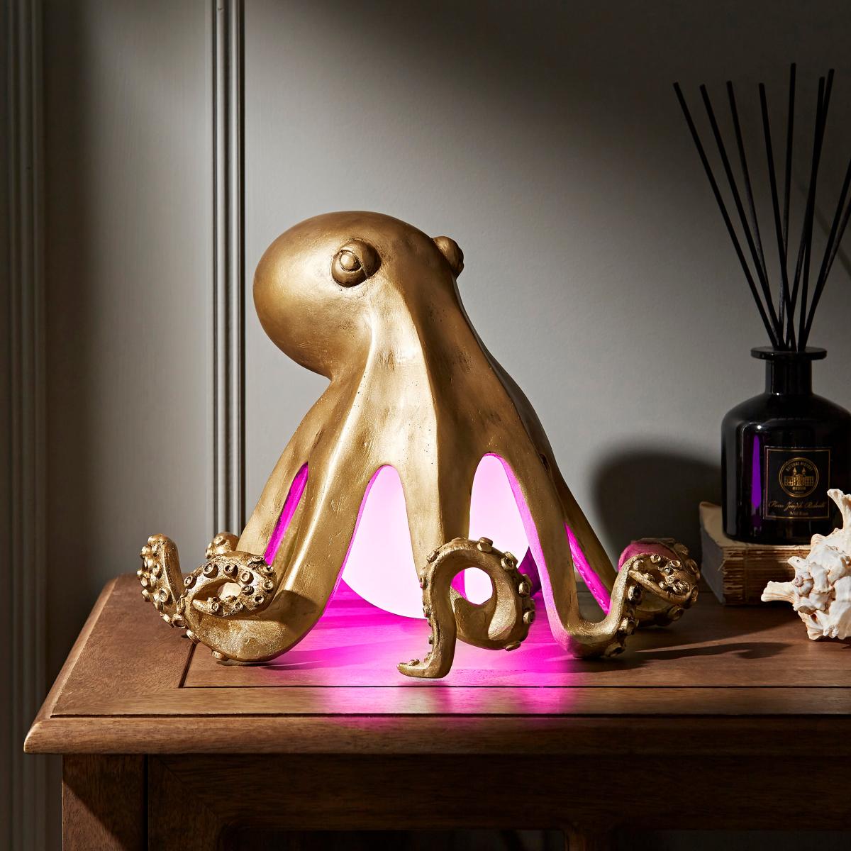 Octopus Table Lamp Brushed Gold – image 4