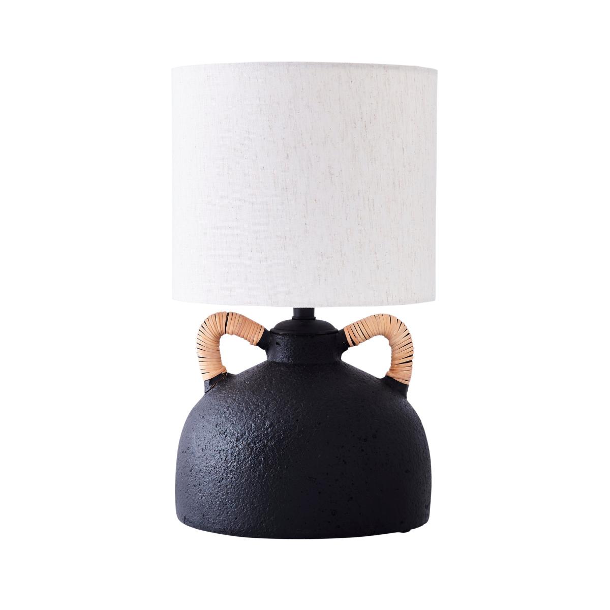 Zuri Traditional Ceramic Handle Table Lamp Black – image 7