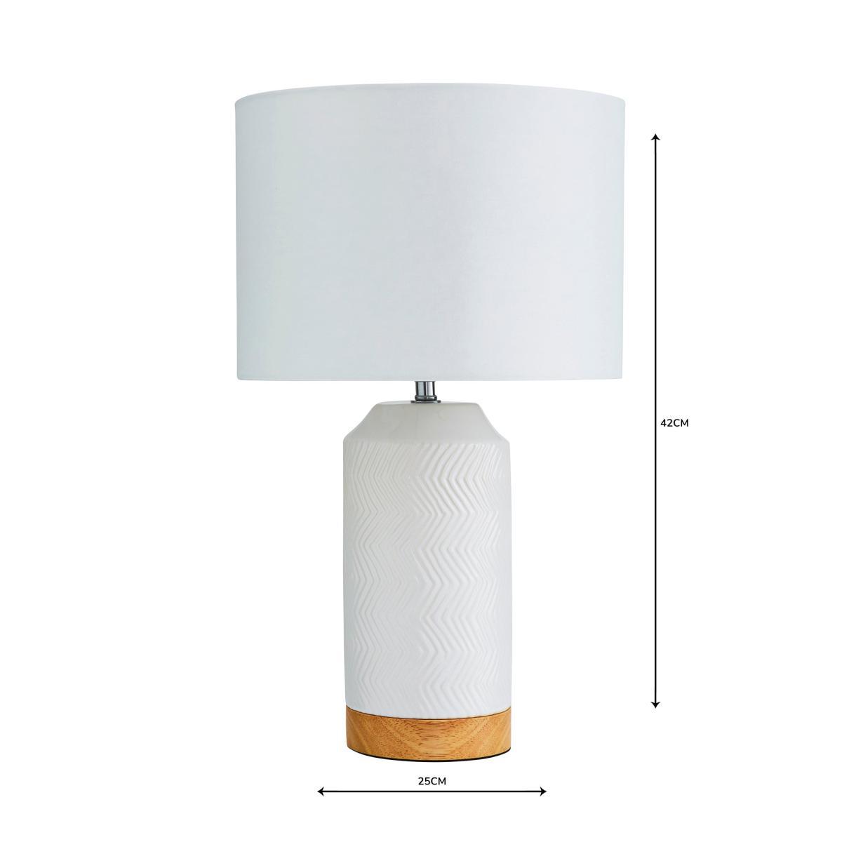 Bibi Ceramic White Table Lamp Cream – image 5