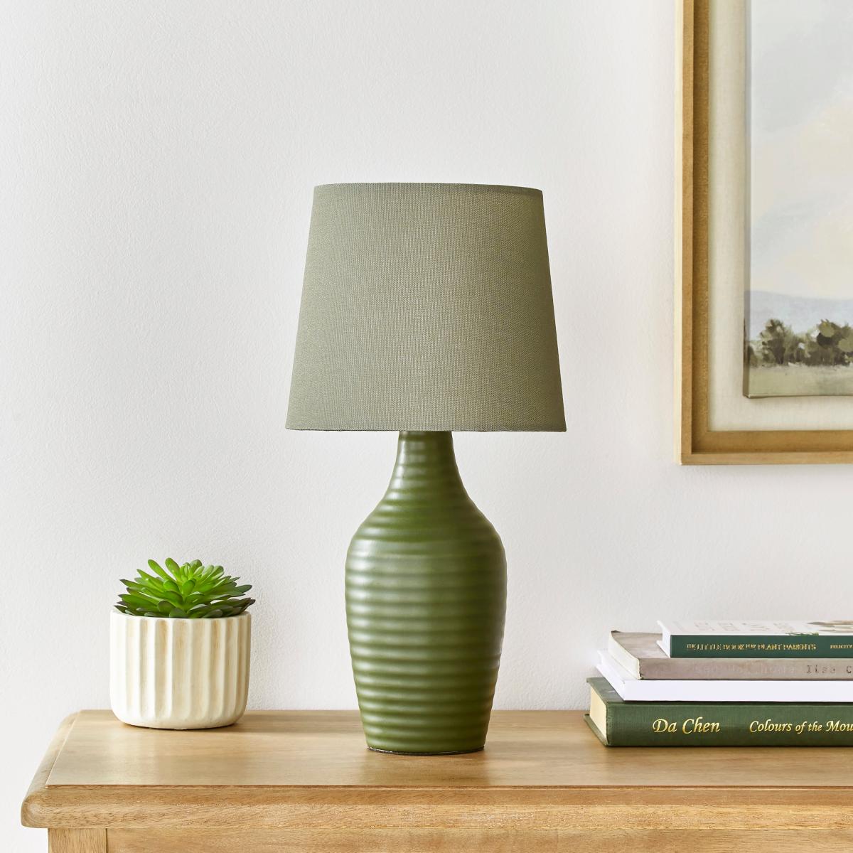 Luna Table Lamp Olive (Green) – image 2