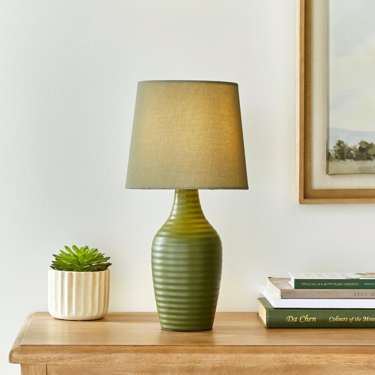 Luna Table Lamp Olive (Green) – image 1