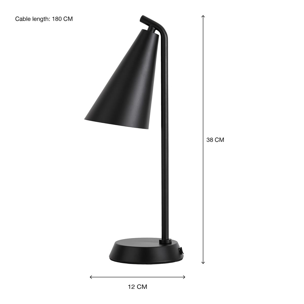 Cone Desk Lamp Black – image 7