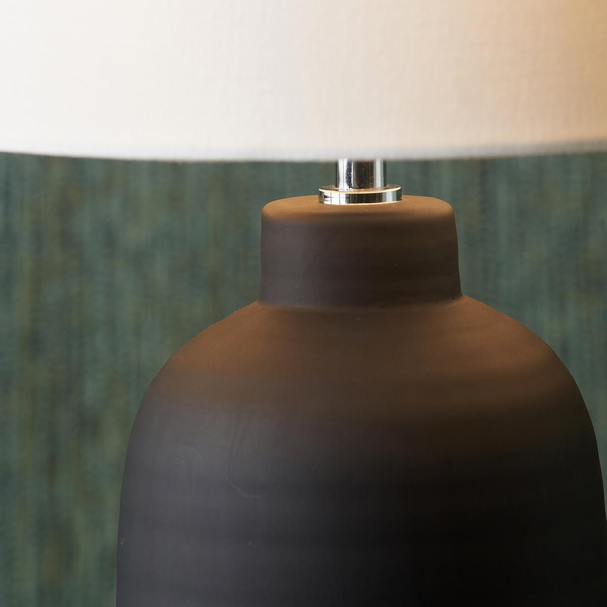 Soren Matt Ceramic Table Lamp Black – image 2