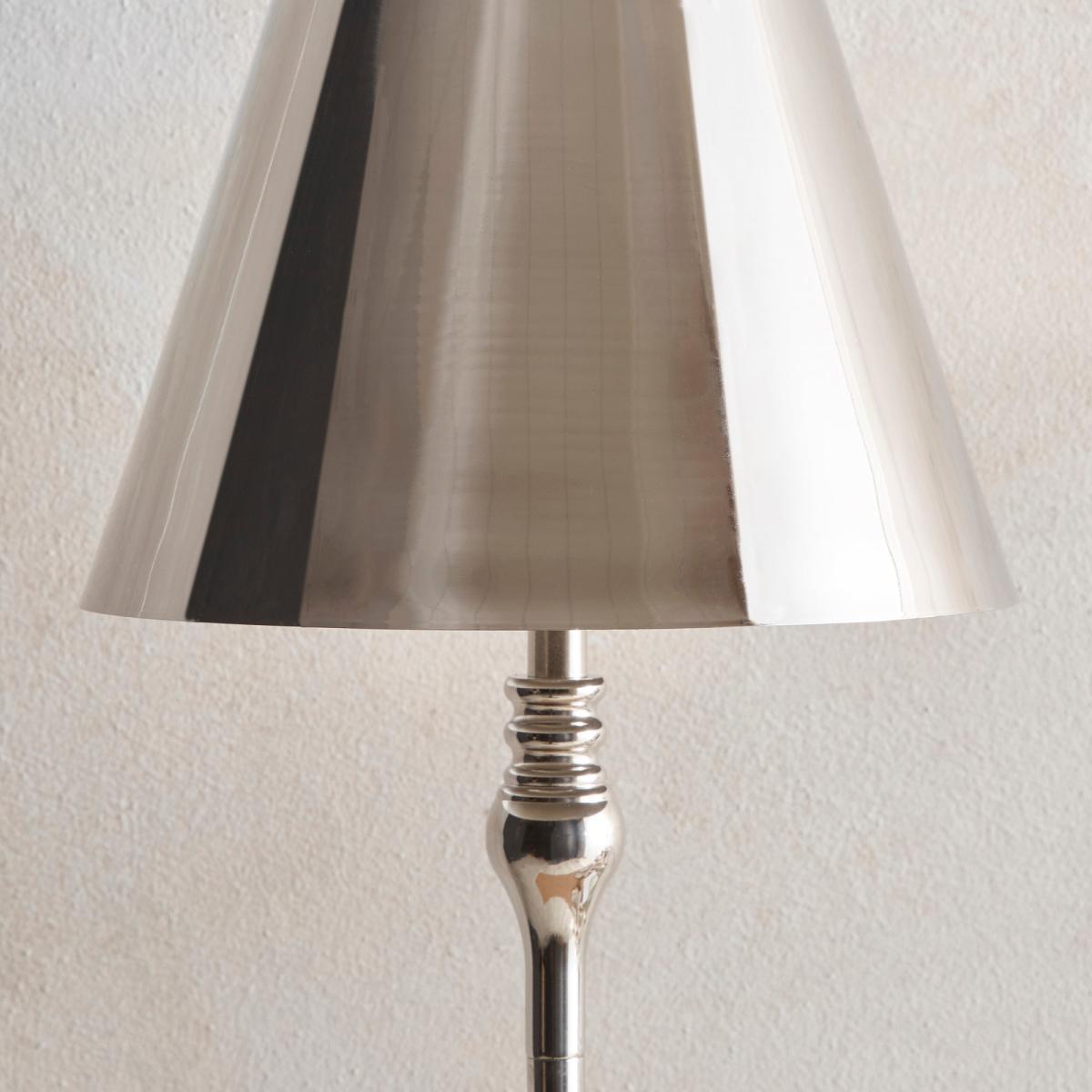 Dorma Bedford Table Lamp Polished Nickel Silver and Grey – image 3