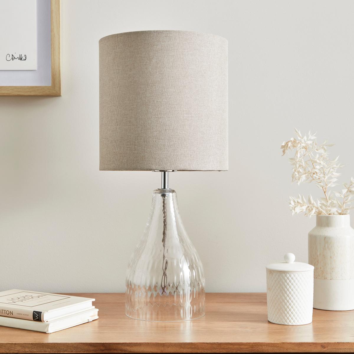 Hannam Recycled Glass Bottle Table Lamp, Small Clear – image 2