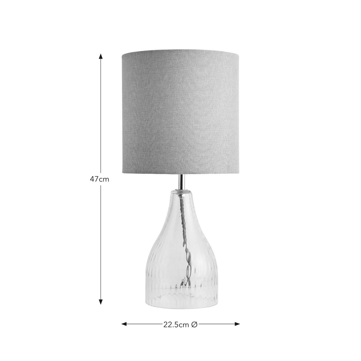 Hannam Recycled Glass Bottle Table Lamp, Small Clear – image 5