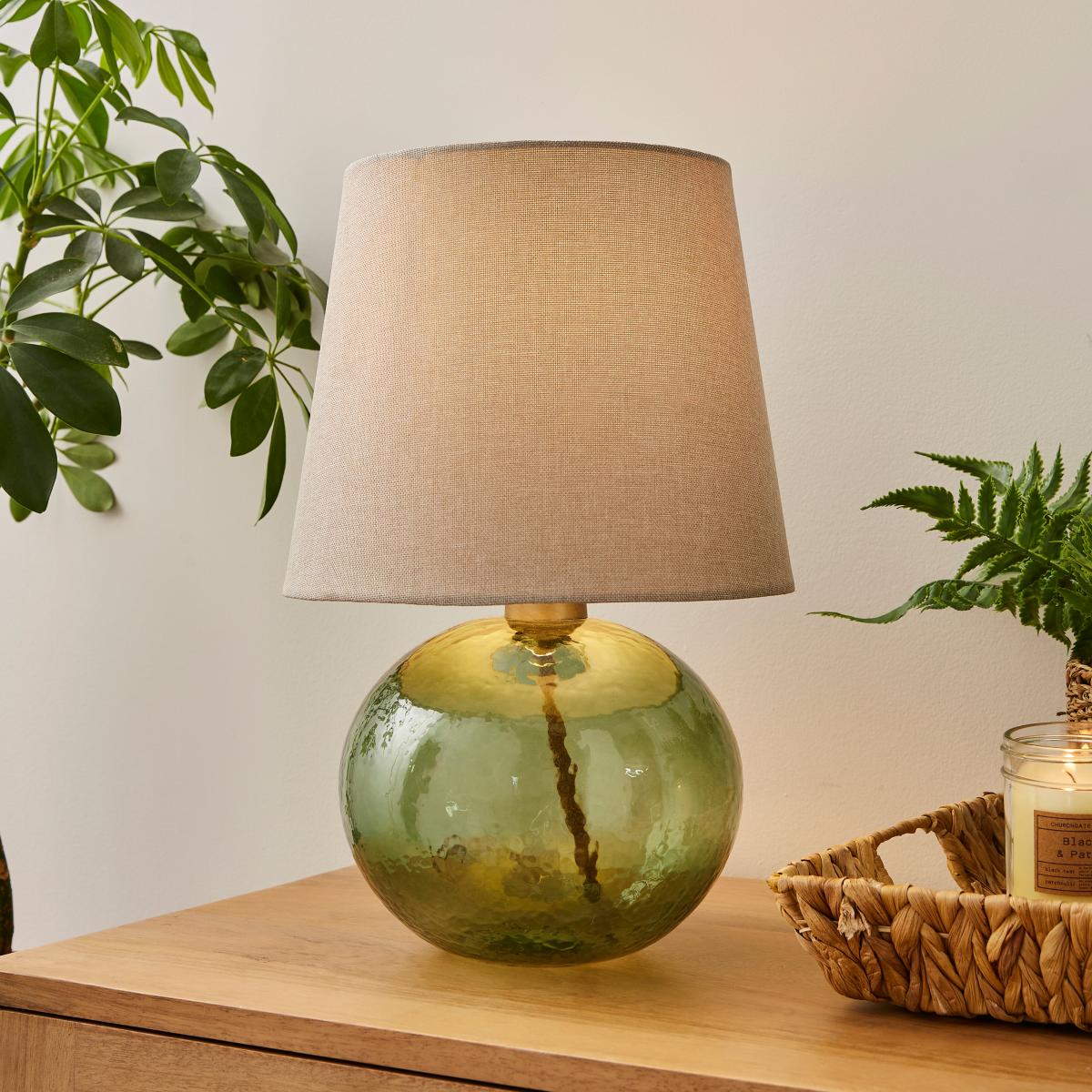 Fentress Recycled Glass Table Lamp, Medium Green – image 1