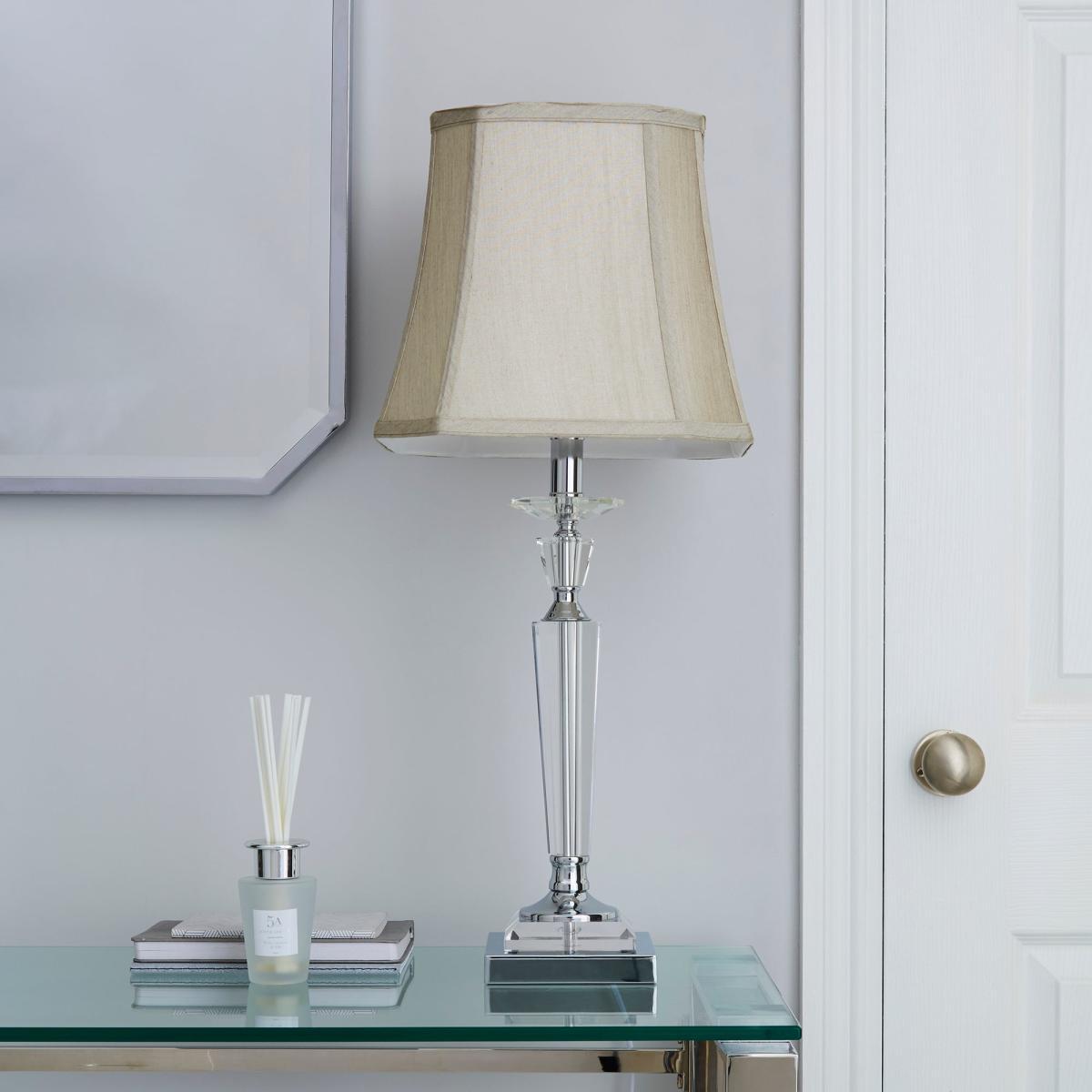 Windsor Clear Table Lamp Silver – image 2