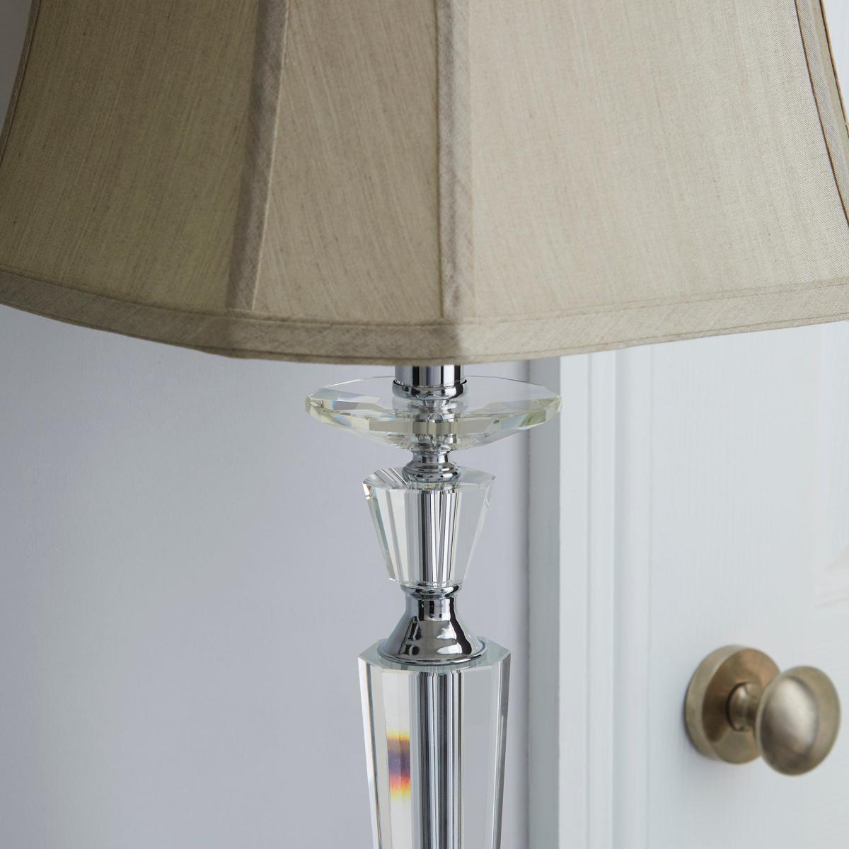 Windsor Clear Table Lamp Silver – image 4