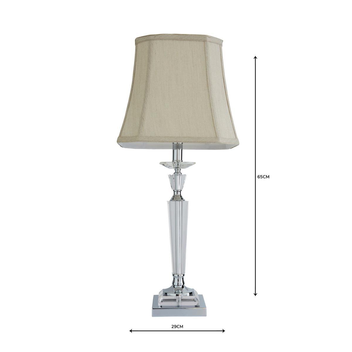 Windsor Clear Table Lamp Silver – image 5