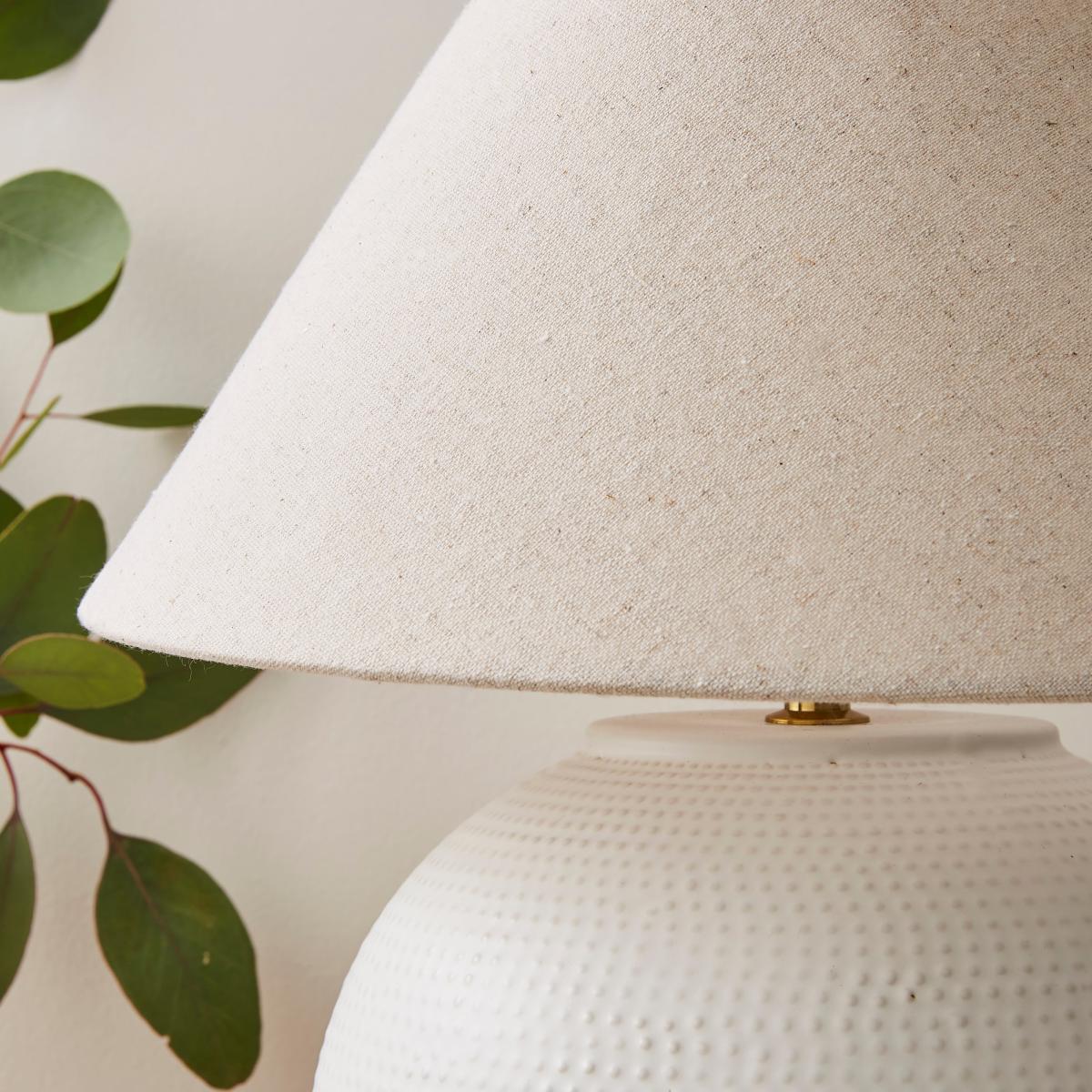 Tierra Ceramic Table Lamp, Large White – image 3