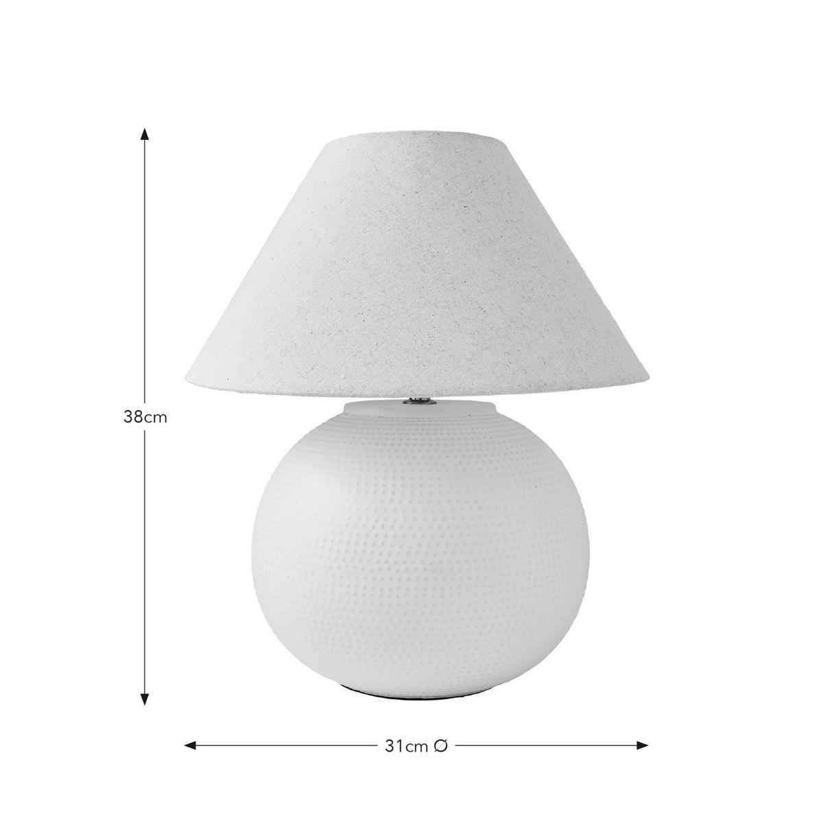 Tierra Ceramic Table Lamp, Large White – image 5
