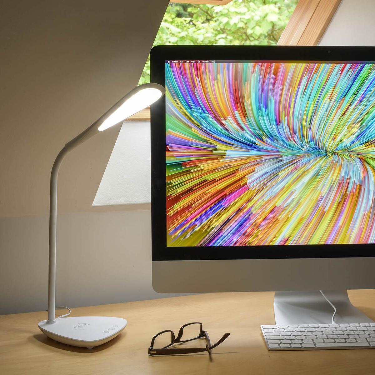 Koble Elliptical Phone Charging Lamp White – image 3