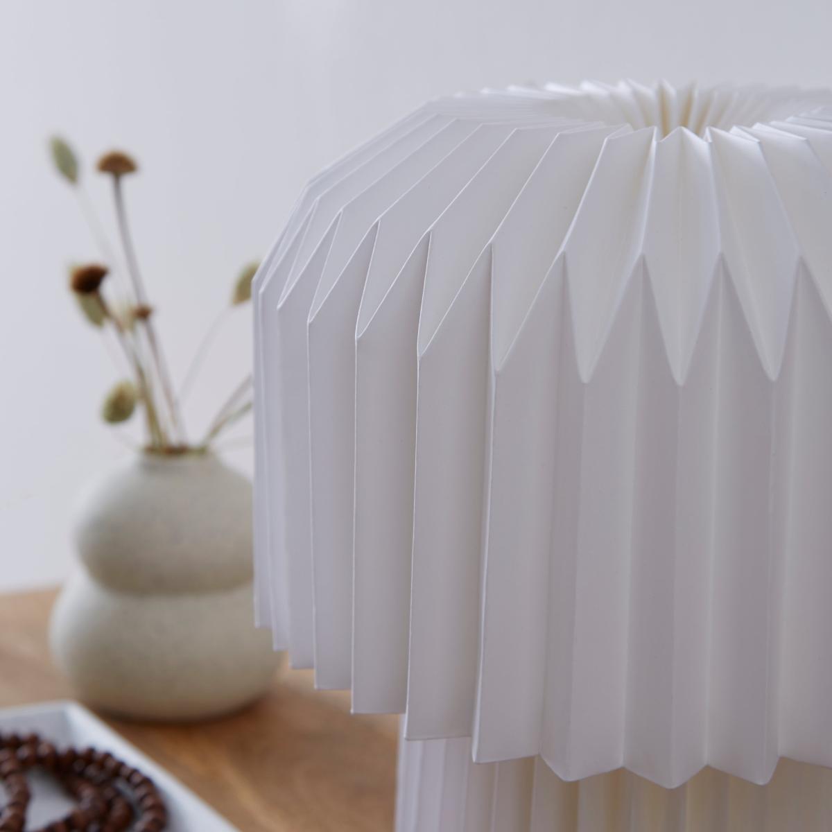 Origami Paper Table Lamp 38cm Mushroom White – image 3