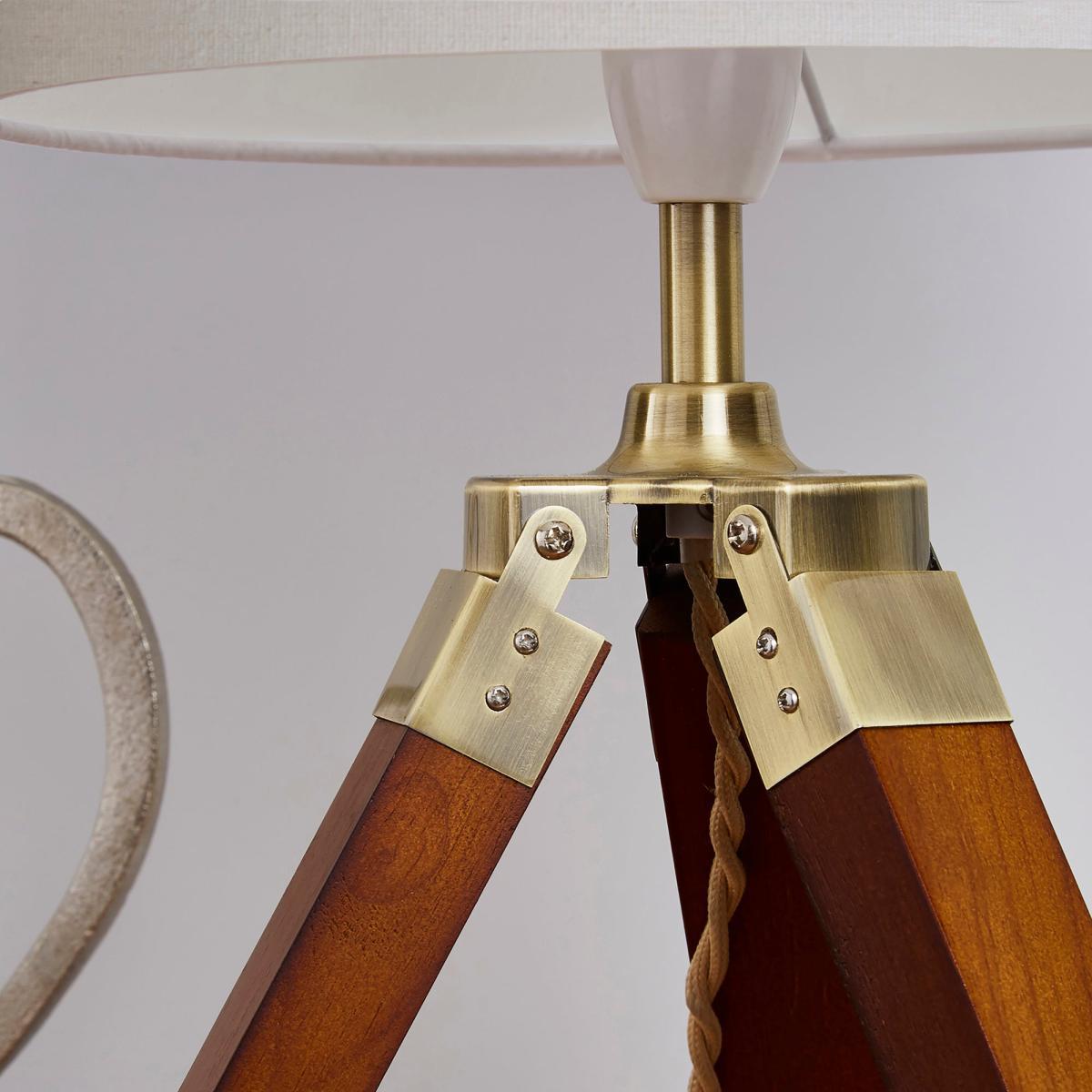 Trio Tripod Natural Table Lamp Brown – image 3