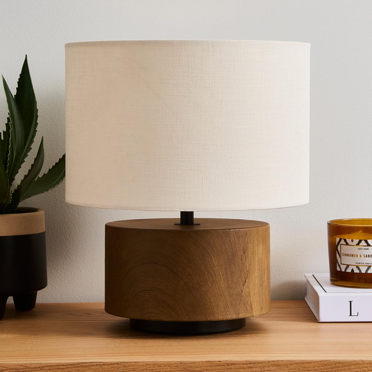 Elements Sunds Shaded Table Lamp Pine (Brown) – image 2