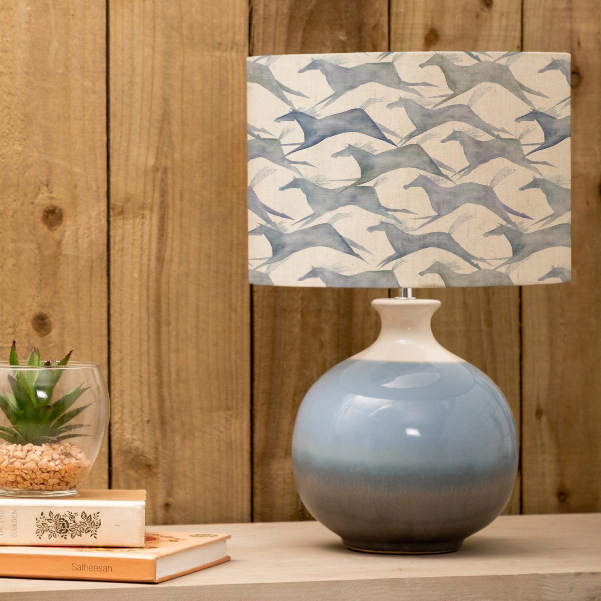 Neso Table Lamp with Dakota Shade Dakota River Blue – image 1