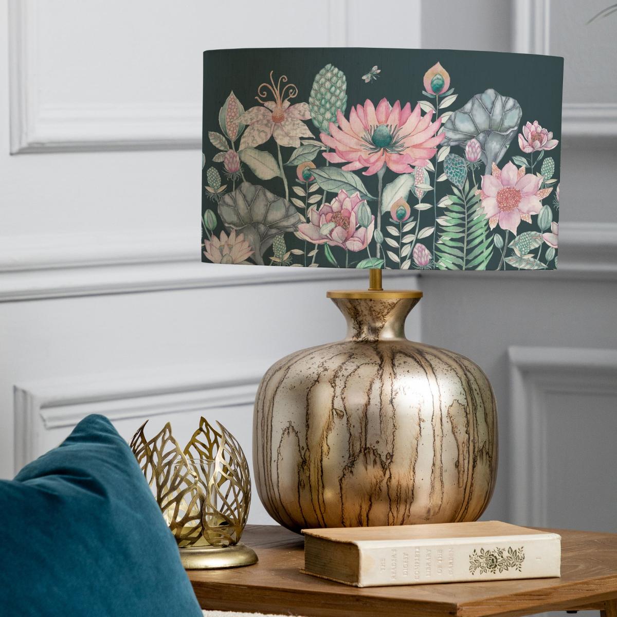 Elphaba Table Lamp with Nesidora Shade Emerald – image 1