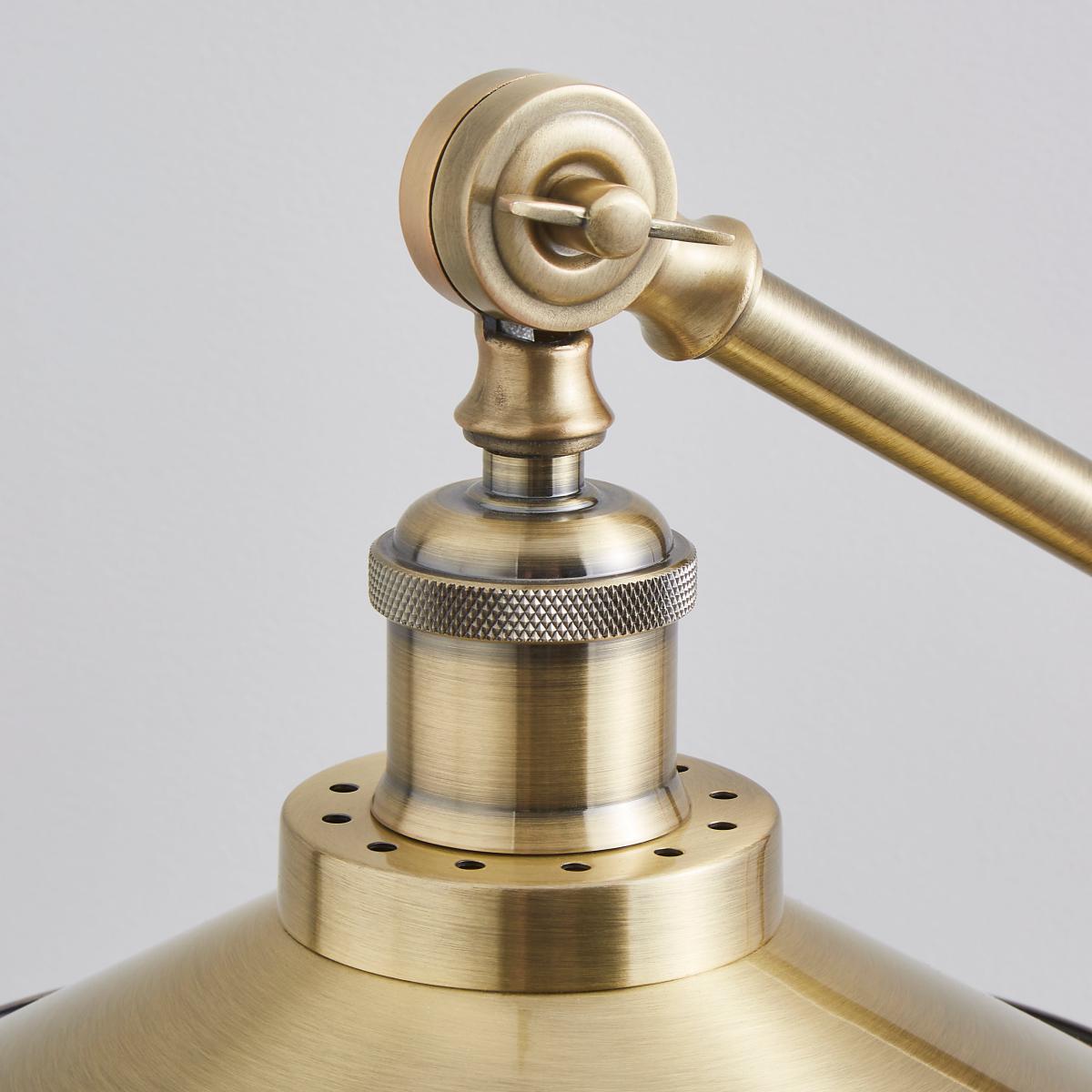 Churchgate Langton Antique Brass Table Lamp Gold – image 3