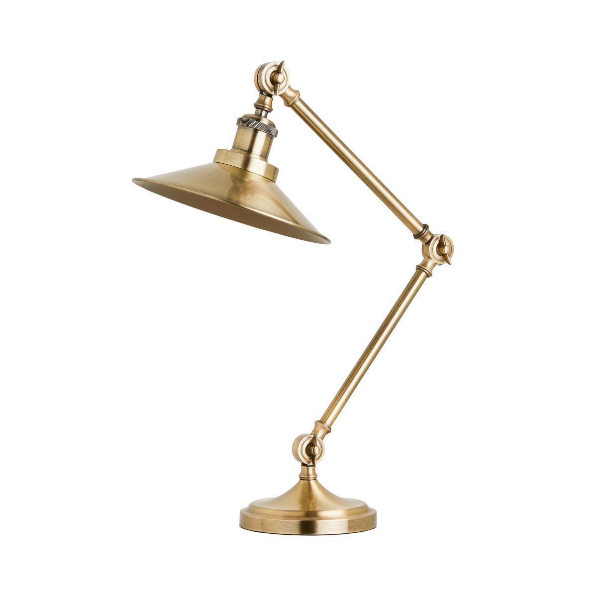 Churchgate Langton Antique Brass Table Lamp Gold – image 5