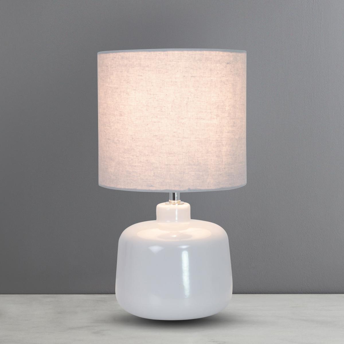 Oslo Ceramic Dove Grey Table Lamp Dove (Grey) – image 1
