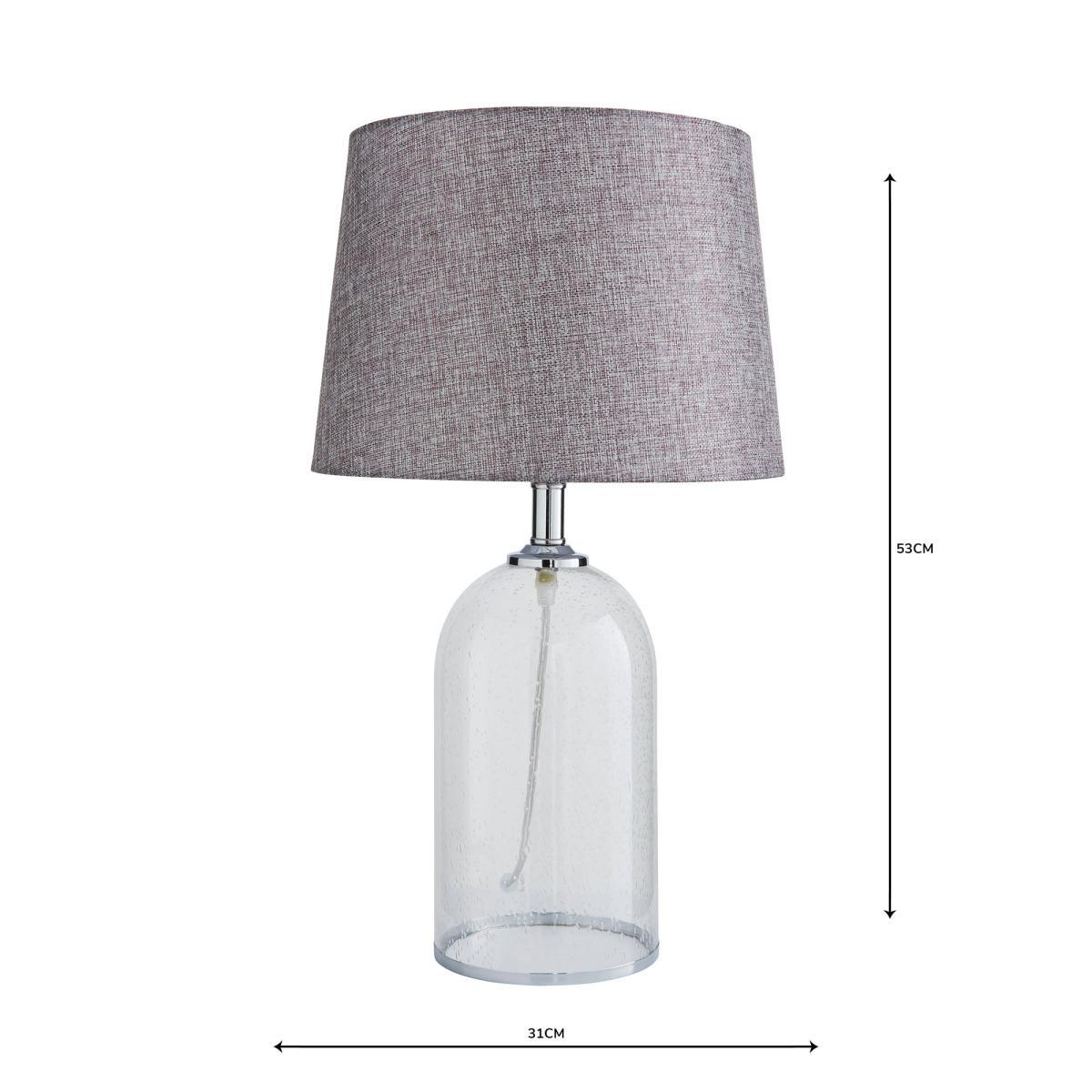 Lenny Glass Clear Table Lamp Clear – image 5