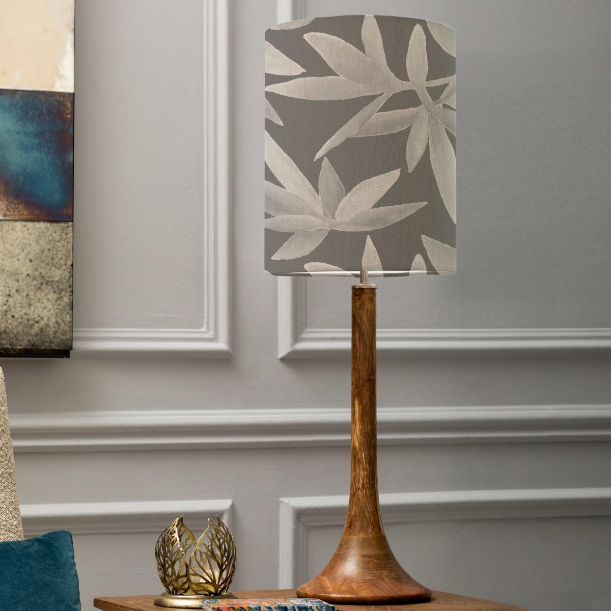 Kinross Large Table Lamp with Silverwood Shade Silverwood Frost Grey – image 1