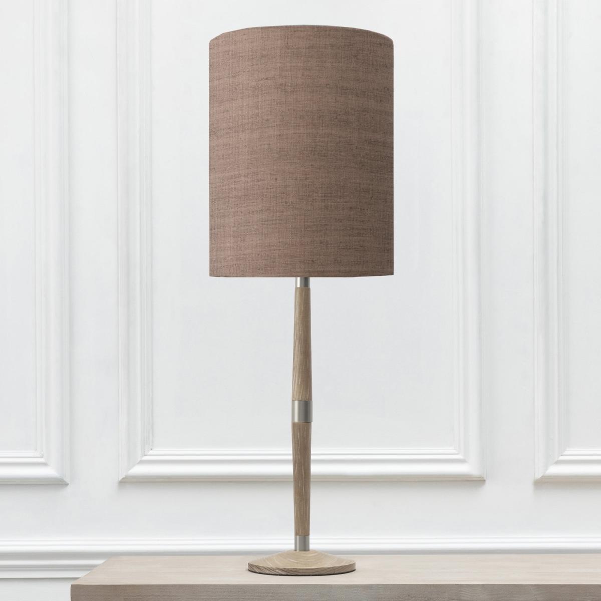 Solensis Large Table Lamp with Textured Shade Textured Anna Terracotta Orange – image 2