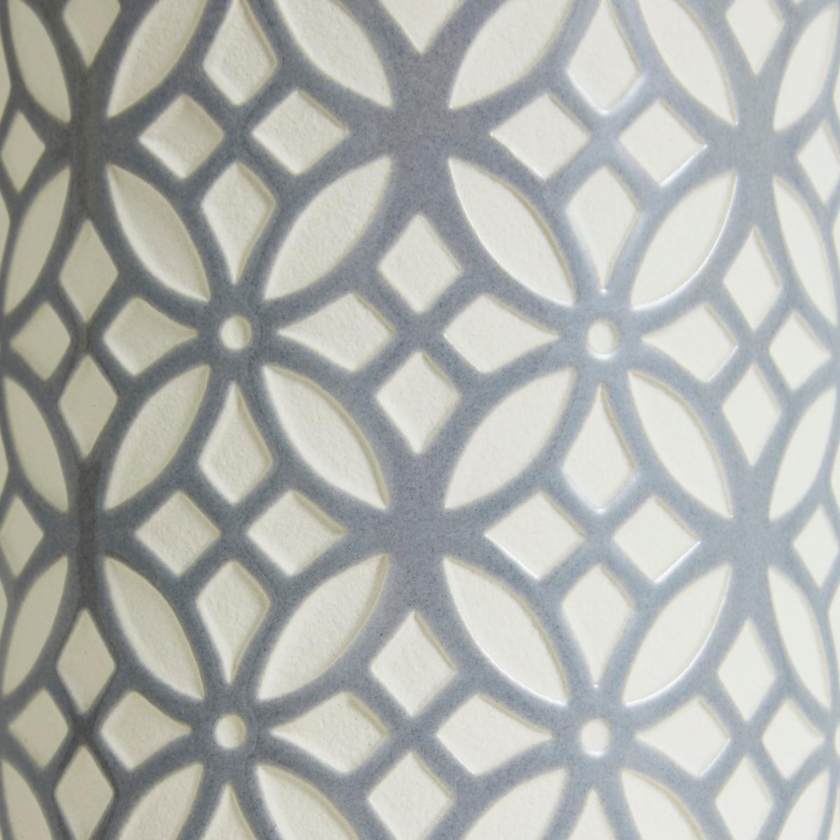 Geo Tile Ceramic Table Lamp Grey – image 4