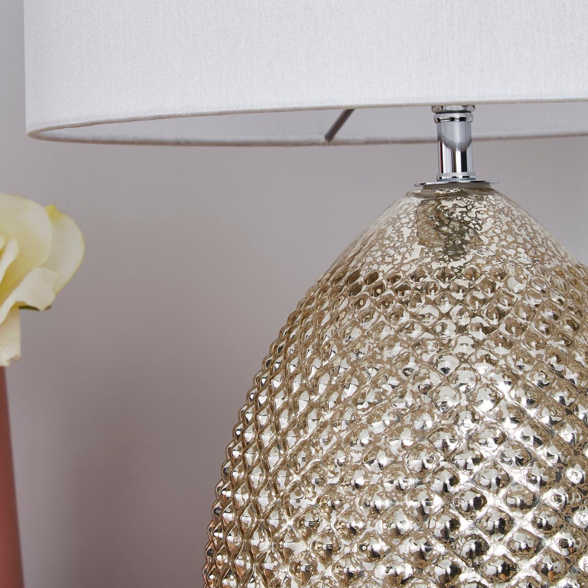 Kylee Mercury Glass Table Lamp Silver – image 3