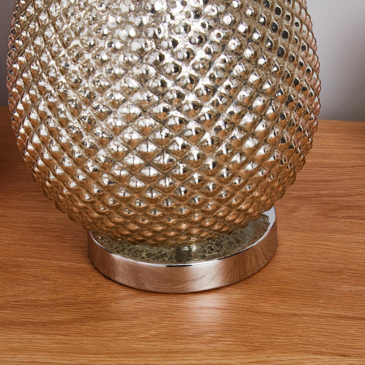 Kylee Mercury Glass Table Lamp Silver – image 4
