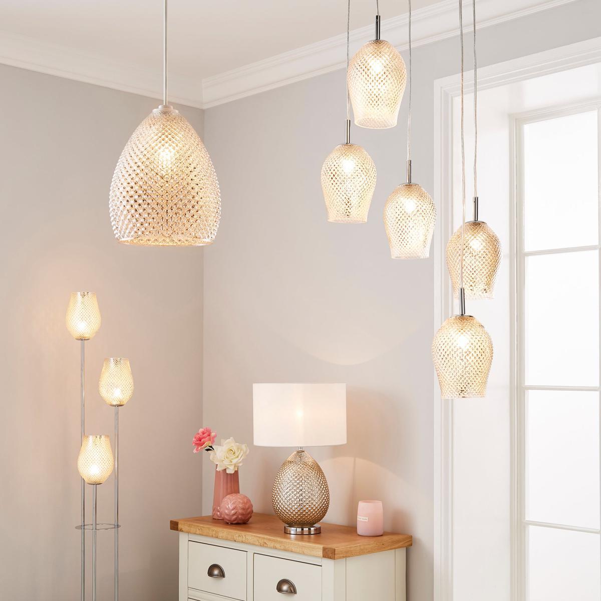 Kylee Mercury Glass Table Lamp Silver – image 6