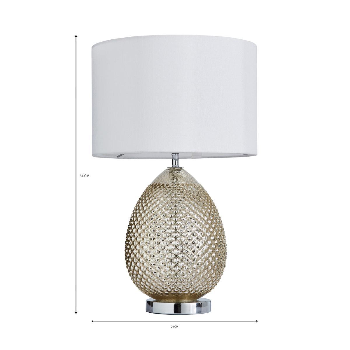 Kylee Mercury Glass Table Lamp Silver – image 7