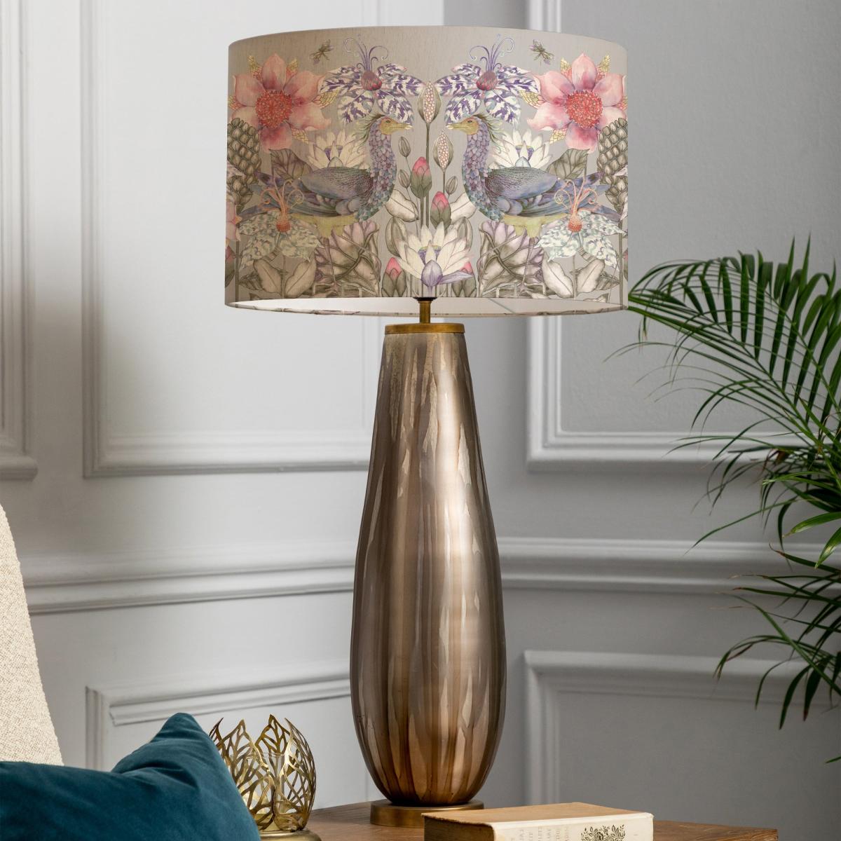 Minerva Table Lamp with Acanthis Shade Bronze – image 1