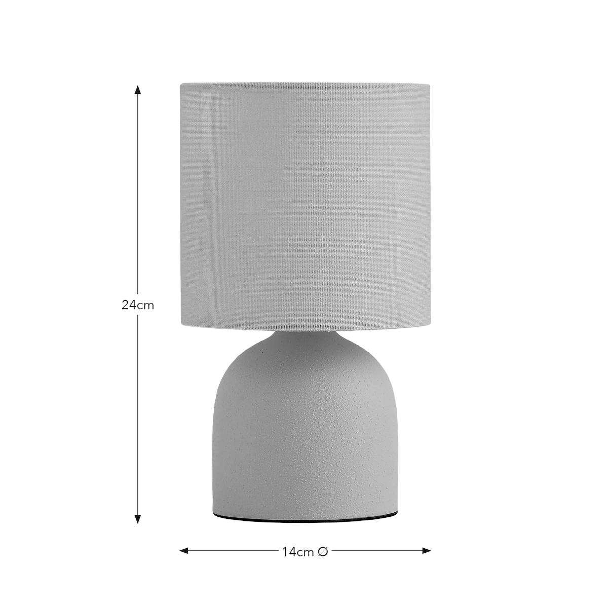 Hera Textured Ceramic Table Lamp Pebble – image 5
