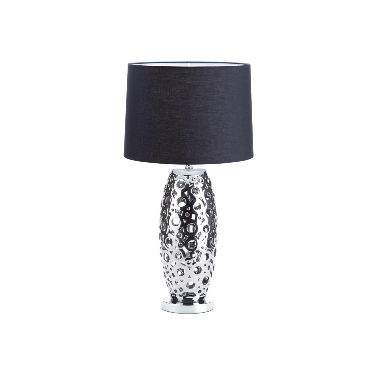 Lazer Metal Cutwork Table Lamp - Silver – image 1