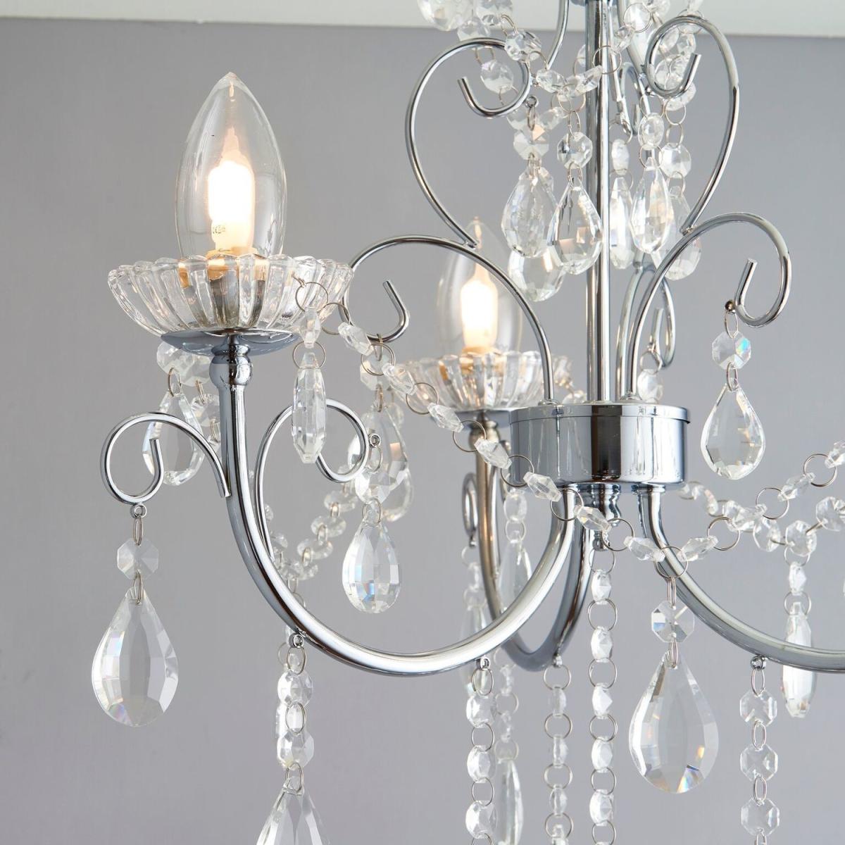 Chandelier with 3 Lights & Crystals - Tabitha – image 2